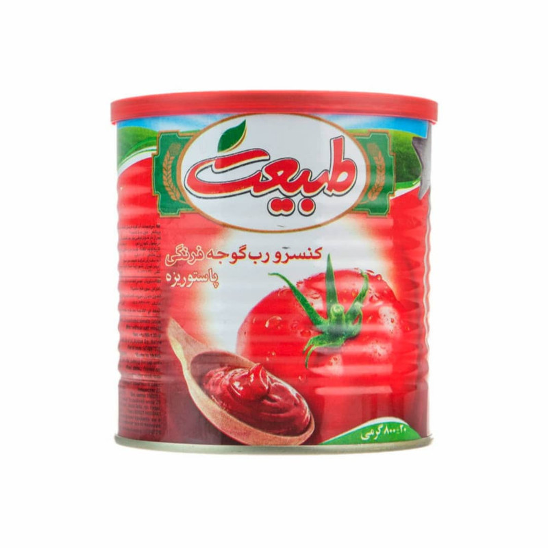 کنسرو رب گوجه فرنگی پاستوریزه 800 گرم طبیعت